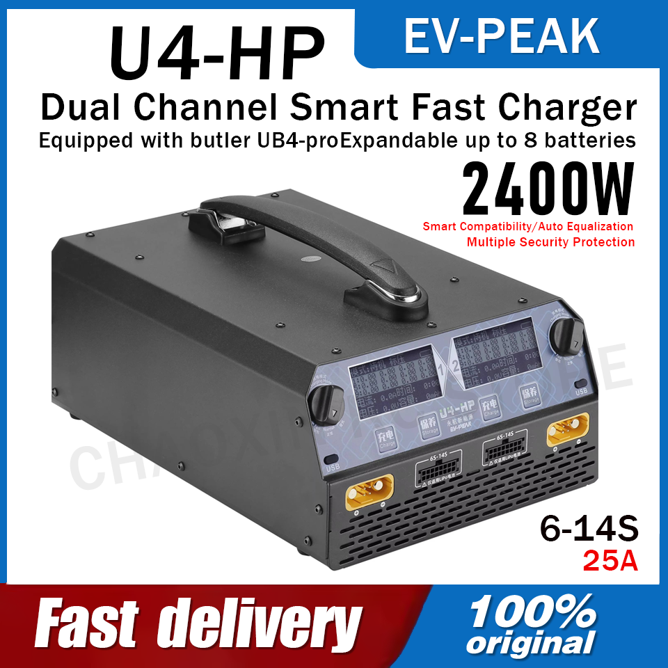 Drone Battery Lipo - Caricabatterie EV-PEAK U4-HP a Doppio Canale