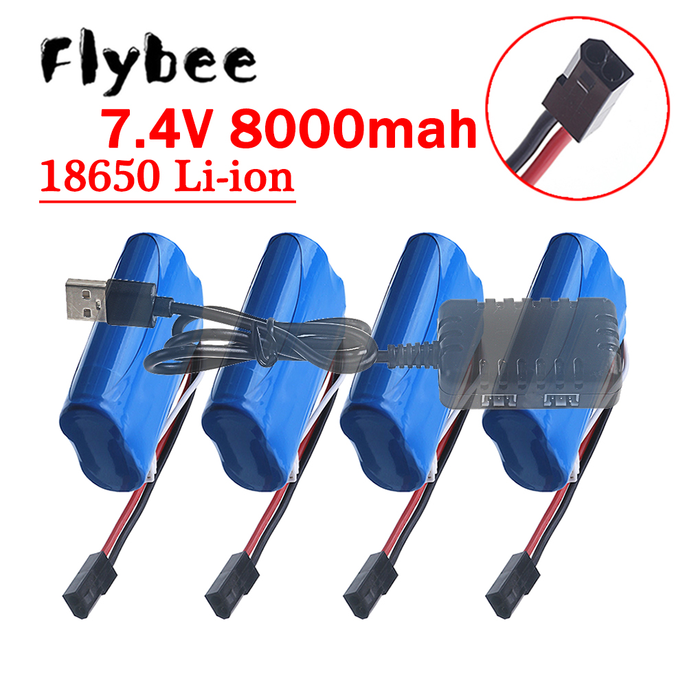 Drone Battery Li-Ion - (5500 Plug) Batteria 18650 7.4V 8000mAh,