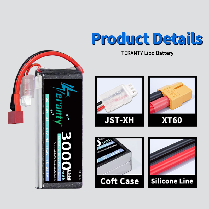 Batteria Lipo TERANTY 2S 3000m - Drone Battery Connector recensione e prezzo