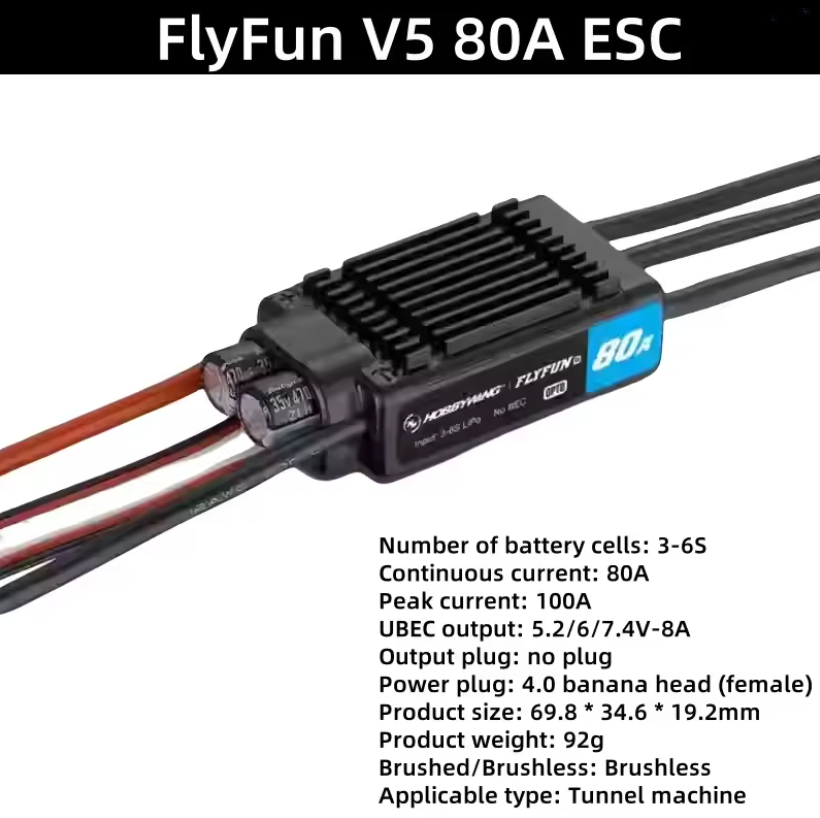 Hobbywing FlyFun-80A V5 ESC 3- - Drone Battery 6S recensione e prezzo